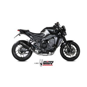 Mivv Full System 3x1 AK-1 BLACK con Tapa Carbono YAMAHA MT-09 / SP / FZ-09 24-25 / R9 25