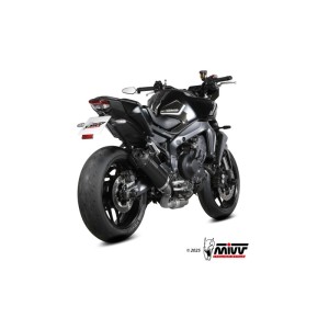 Mivv Full System 3x1 AK-1 BLACK con Tapa Carbono YAMAHA MT-09 / SP / FZ-09 24-25 / R9 25