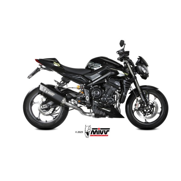 Mivv Full System 3x1 X-M5 BLACK TRIUMPH STREET TRIPLE 765 R / RS 2025-