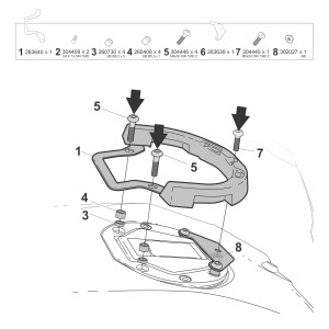 FIJACIÓN BOLSA DEPÓSITO CLICK SYSTEM BAJAJ PULSAR NS 125/PULSAR DOMINAR 400/PULSAR 400