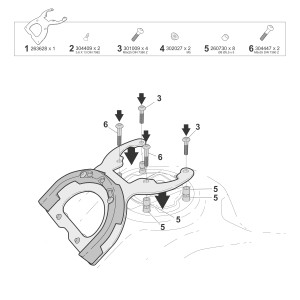 FIJACIÓN BOLSA DEPÓSITO CLICK SYSTEM CF MOTO 450MT / 700MT