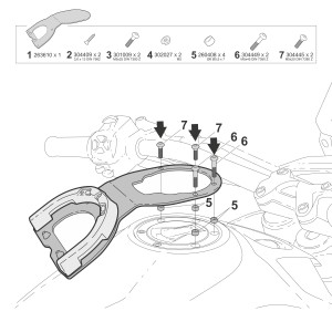 FIJACIÓN BOLSA DEPÓSITO CLICK SYSTEM MOTO GUZZI V85 TT
