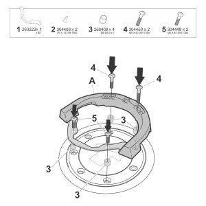 FIJACIÓN BOLSA DEPÓSITO CLICK SYSTEM DUCATI / KTM / TRIUMPH