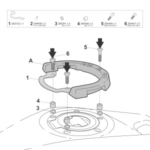 FIJACIÓN BOLSA DEPÓSITO CLICK SYSTEM YAMAHA TRACER 7/TENERE 700/ MT07/ MT125