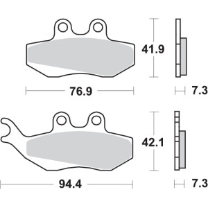 Pastilla de freno SBS P120-MS