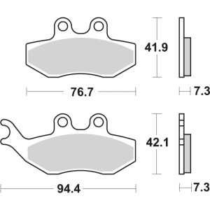Pastilla de freno SBS P168-HF