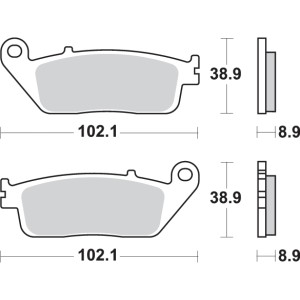 Pastilla de freno SBS P184-MS