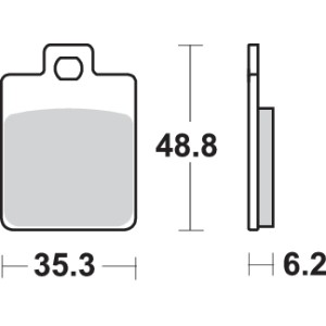 Pastilla de freno SBS P202-MS
