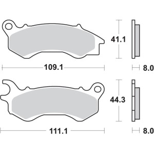 Pastilla de freno SBS P205-MS