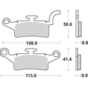 Pastilla de freno SBS P208-HF