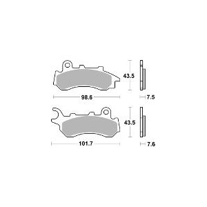 Pastilla de freno SBS P233-MS