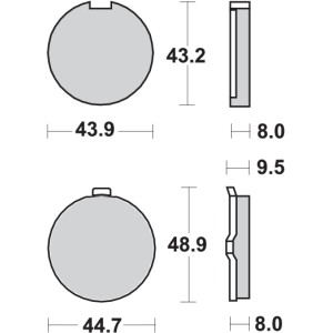 Pastilla de freno SBS P524-HF