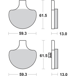Pastilla de freno SBS P579-HF