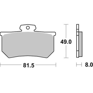 Pastilla de freno SBS P599-RQ