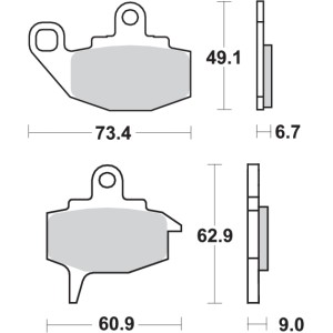 Pastilla de freno SBS P602-HF