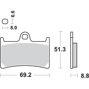 Pastilla de freno SBS P634-HS