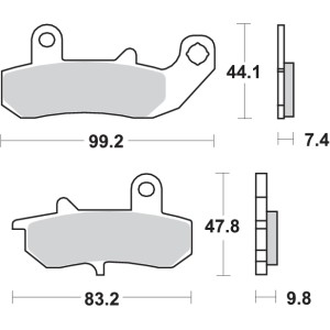 Pastilla de freno SBS P635-HF