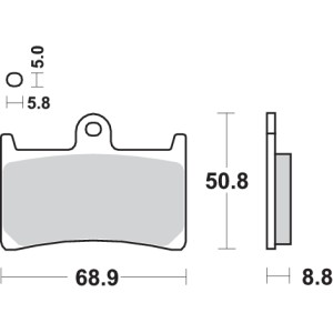 Pastilla de freno SBS P639-HF