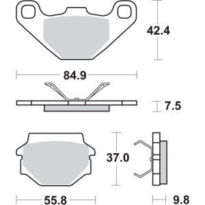 Pastilla de freno SBS P692-SI