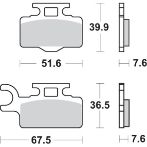 Pastilla de freno SBS P752-RSI