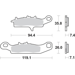 Pastilla de freno SBS P801-RSI