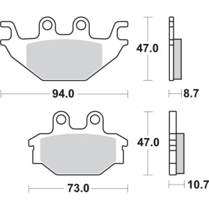 Pastilla de freno SBS P810-HF