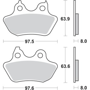 Pastilla de freno SBS P846-LS