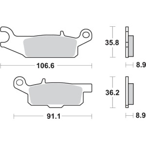 Pastilla de freno SBS P851-RSI