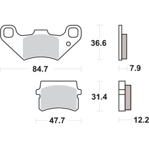 Pastilla de freno SBS P855-HF