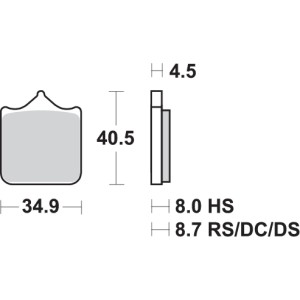 Pastilla de freno SBS P870-HS
