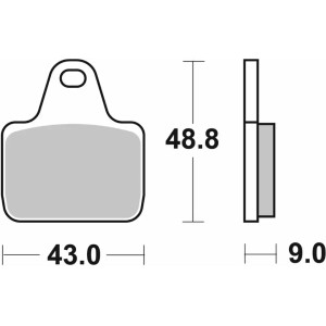 Pastilla de freno SBS P887-DS1