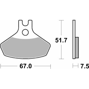 Pastilla de freno SBS P907-SI