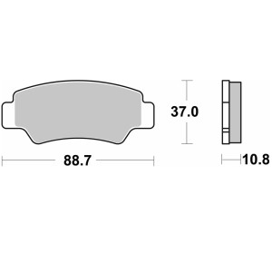 Pastilla de freno SBS P987-SI