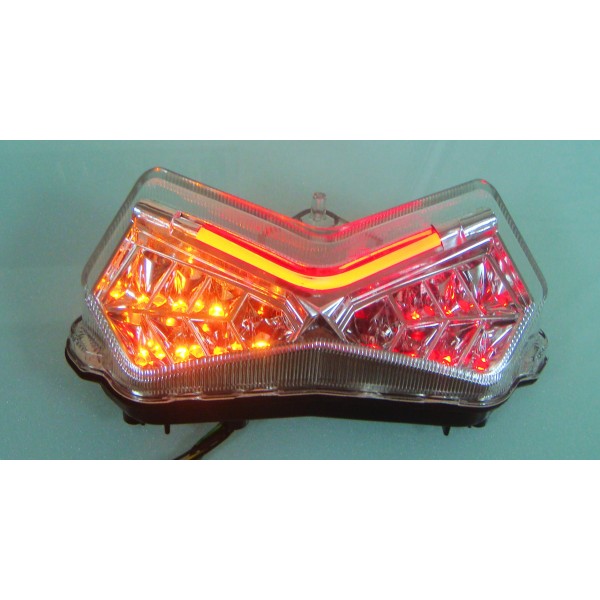 Piloto trasero blanco de leds con intermitentes integrados Ermax 910301055