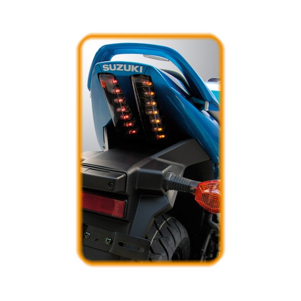 Piloto trasero blanco de leds con intermitentes integrados Ermax 910401068