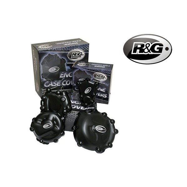 Kit de tapas de motor - 3 pcs Tapas motor (Izq y Dch) - T. bomba de aceite (Dch) R&G KEC0064BK