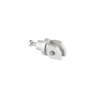 Pareja de adaptadores para posapies delanteros Plata Lightech FTP002SIL