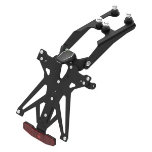 Portamatrículas regulable con catadrióptico y luz de matrícula LT009 Negro Lightech KTARHO107A3