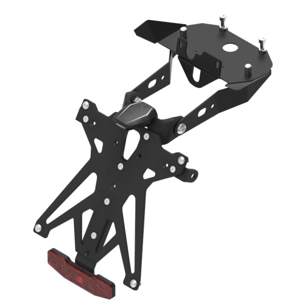 Portamatrículas regulable con catadrióptico y luz de matrícula LT009 Negro Lightech KTARHU101A3