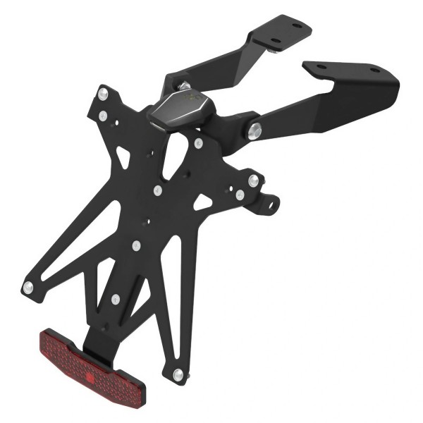 Portamatrículas regulable con catadrióptico y luz de matrícula LT009 Negro Lightech KTARKA118A3