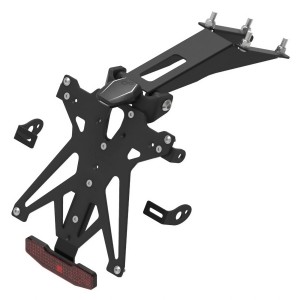 Portamatrículas regulable con catadrióptico y luz de matrícula LT009 Negro Lightech KTARKT107A3