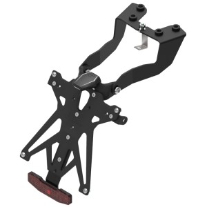 Portamatrículas regulable con catadrióptico y luz de matrícula LT009 Negro Lightech KTARTR105A3