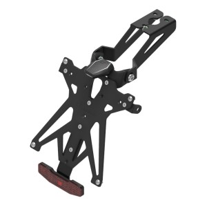 Portamatrículas regulable con catadrióptico y luz de matrícula LT009 Negro Lightech KTARYA104A3