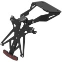 Portamatrículas regulable con catadrióptico y luz de matrícula LT009 Negro Lightech KTARYA120A3