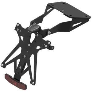 Portamatrículas regulable con catadrióptico y luz de matrícula LT009 Negro Lightech KTARYA120A3