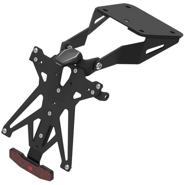 Portamatrículas regulable con catadrióptico y luz de matrícula LT009 Negro Lightech KTARYA120A3