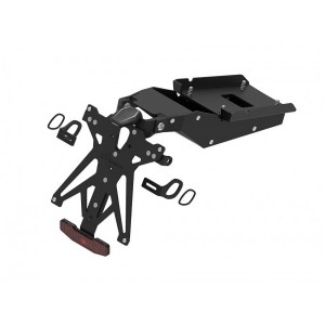 Portamatrículas regulable con catadrióptico y luz de matrícula LT009 Negro Lightech KTARDU116A3