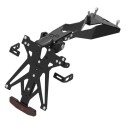 Portamatrículas regulable con catadrióptico y luz de matrícula LT009 Negro Lightech KTARBM111A3