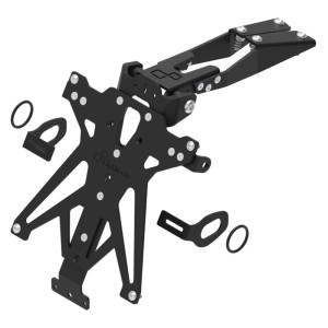 Portamatrículas regulable con catadrióptico y luz de matrícula LT009 Negro Lightech TARHO120A3