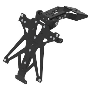 Portamatrículas regulable con catadrióptico y luz de matrícula LT009 Negro Lightech TARKE101A3